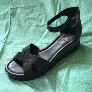 French Blu strappy ankle wedge sandals Size 7